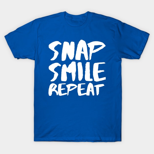 Snap Smile Repeat T-Shirt by NomiCrafts